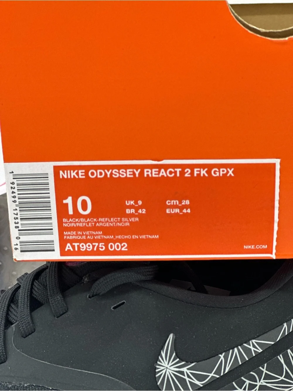 Nike Black Knit Running Sneakers with Pink Heel Accent